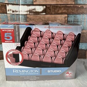 Remington Hot Rollers H-2050 TStudio Collection 20 Flocked Clip Hair Curlers